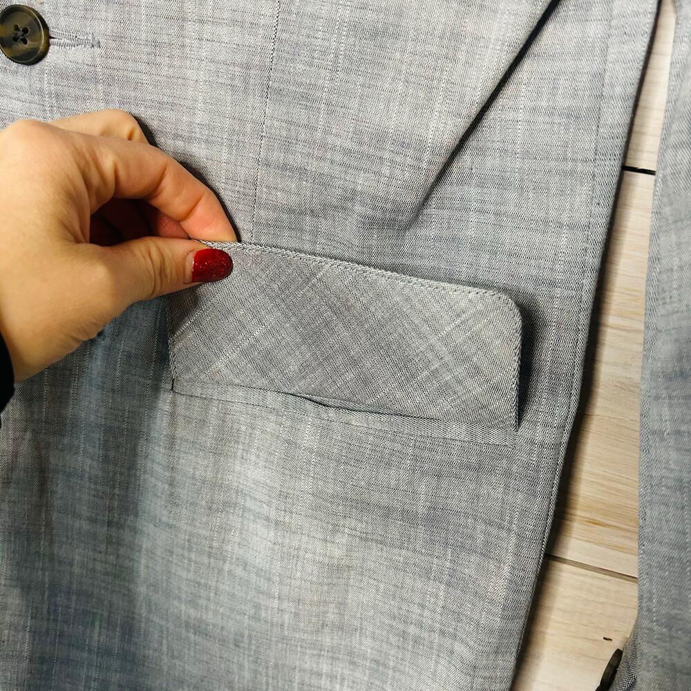 Boys Grayish Blue Casual Blazer Cat & Jack size 12 - Picture 3 of 8